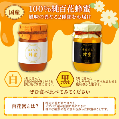 はちみつ 国産 蜂蜜ギフト 500g×2本 白黒ラベル